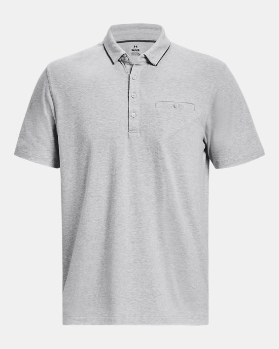 Men's UA Luxe Heather Polo in Gray image number 4